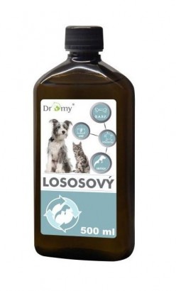 DROMY Lososový olej pro psy a kočky 500 ml