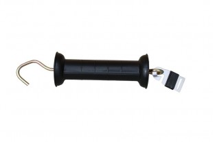 Brána - rukojeť s háčkem černá s napojením pásky 20mm