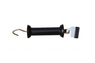 Brána - rukojeť s háčkem černá s napojením pásky 40mm