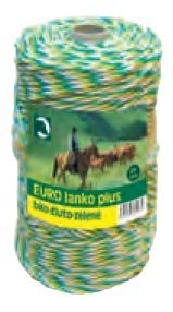 Eurolanko pro elektrický ohradník 3mm bílo-žluto-zelené, 100m