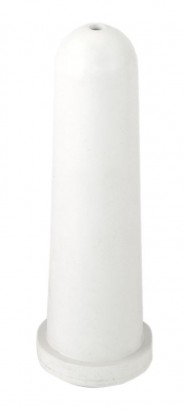 Cucák bílý 10 cm s kulatou dírkou