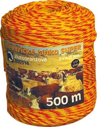 Nirolanko pro ohradníky Super 3mm žlutooranžové