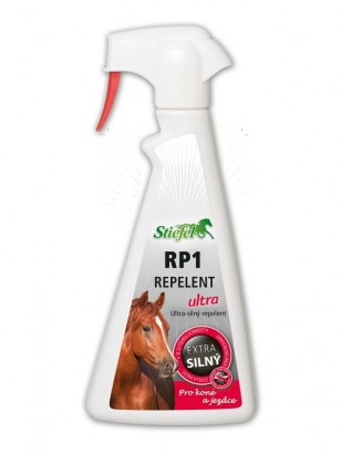 STIEFEL RP1 Ultra ultrasilný repelent pro koně, láhev s rozprašovačem 500ml