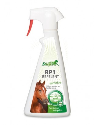 STIEFEL RP1 Sensitive repelent bez alkoholu pro citlivé koně, láhev s rozprašovačem 500ml