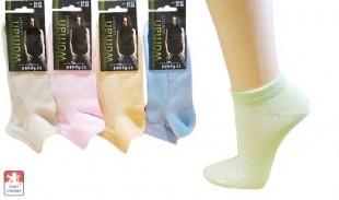 PONDY Ponožky dámské nízké se síťovinou pastelové