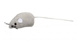 TRIXIE Myš kožešinová šedá hračka pro kočky 5 cm