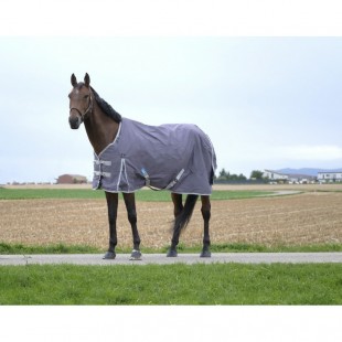 EQUITHEME TYREX 1200D/150g Recycled výběhová deka pro koně šedá