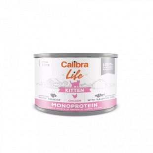 CALIBRA Cat Life Kitten Chicken konzerva pro koťata kuře a kuřecí srdíčka 200g