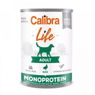 CALIBRA Dog Life Adult Duck with rice konzerva pro psy kachna s rýží 400g