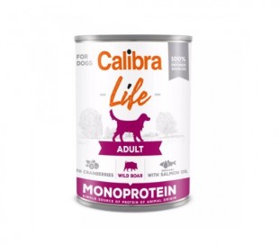 CALIBRA Dog Life Adult Wild boar with cran. konzerva pro psy s divočákem a borůvkami 400g