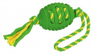 KERBL Pet Football hračka gumová s provazem pro psy 42cm