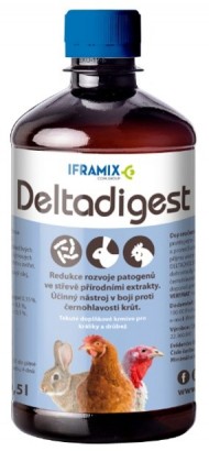 IFRAMIX DeltaDigest doplňkové krmivo pro lepší imunitu a trávení pro drůbež a králíky 500ml