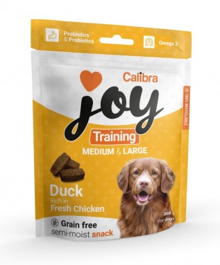 CALIBRA Joy Dog Training Medium & Large Duck & Chicken 300g tréninkový pamlsek pro psy