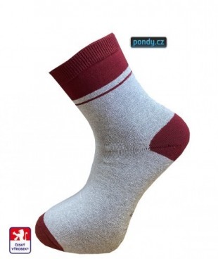 PONDY dámské celofroté ponožky šedo/vínové