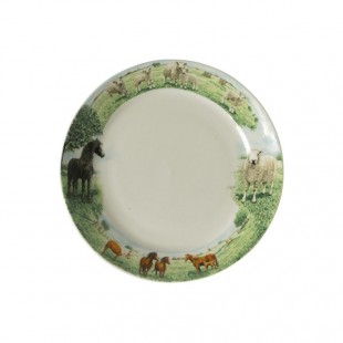 Malý talíř 18 cm - vzor kůň/ovce