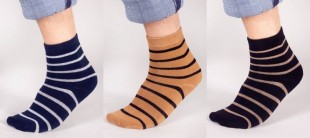 Ponožky froté Pruhy různé barvy