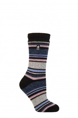 Heat Holders Stripe dámské termoponožky 37-42 tm.modré