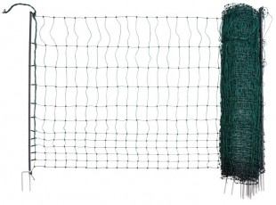 AKO Premium síť ohradníku pro drůbež zelená, výška 122cm/50m, 2 hroty