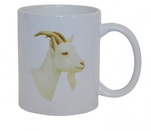 Keramický hrnek Koza bílá krátkosrstá 320ml