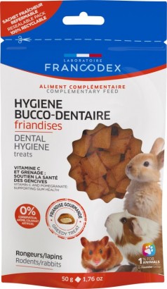 FRANCODEX Pochoutka Dental pro hlodavce a králíky 50g