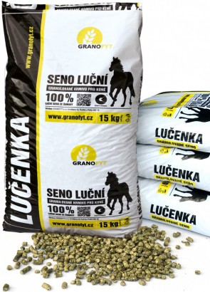 LUČENKA granulované seno pro koně, zvěř, ovce a králíky, 15kg