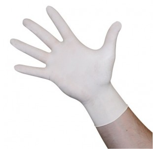 Hygienické rukavice LATEX 5-prsté krátké 100ks v.