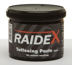 RAIDEX tetovací pasta pro prasata, skot, ovce černá, 600g 